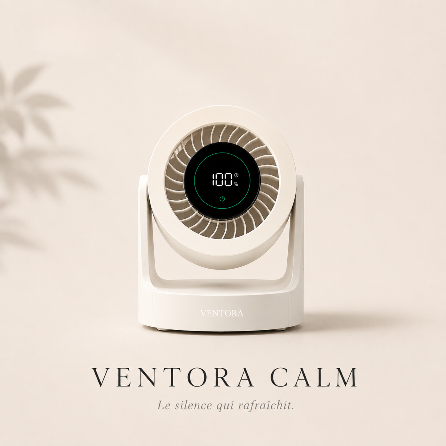Ventora Calm — Ventilateur de bureau silencieux & Rechargeable