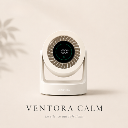 Ventora Calm — Ventilateur de bureau silencieux & Rechargeable