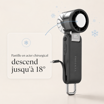Ventora Flow — Ventilateur rafraîchissant portable & Batterie externe