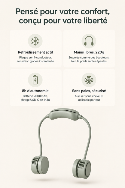 Ventora Loop — Ventilateur Nuque Sans Fil