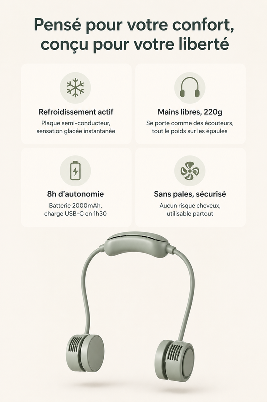 Ventora Loop — Ventilateur Nuque Sans Fil