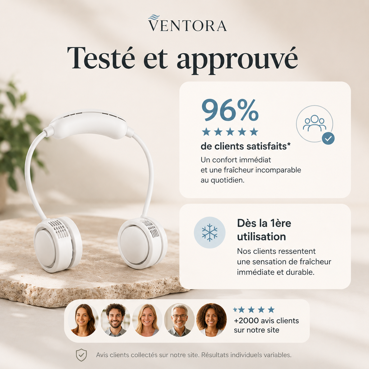 Ventora Loop — Ventilateur Nuque Sans Fil